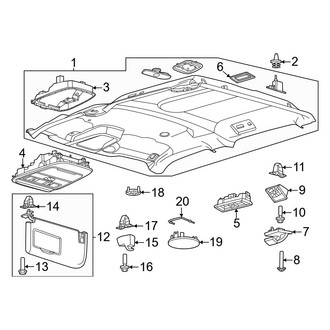 Ford OE - Cab - Interior Trim (Headliner & Visors, W/O Sunroof)