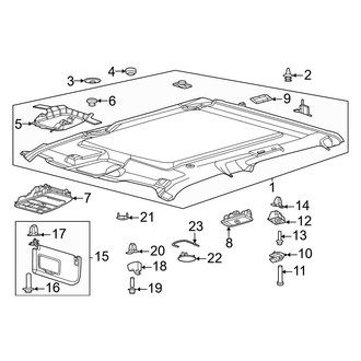 Ford OE - Cab - Interior Trim (Headliner & Visors, With Sunroof)