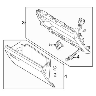 Ford OE - Instrument Panel - Glove Box (Lower), (Regular Cab / SuperCab / Crew Cab)