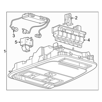 Ford OE - Overhead Console (Without Sunroof, with Accessory Switches), (Regular Cab / SuperCab / Crew Cab)