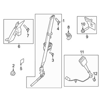 Ford OE - Restraint Systems - Front Seat Belts (Bucket Seat), (Regular Cab)
