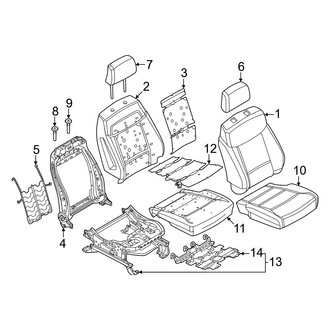Ford OE - Seats & Tracks - Passenger Seat Components (2-Way, Manual Adjust)