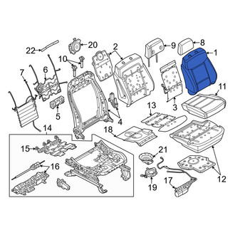 Ford OE - Front Right Seat Back Cushion Cover