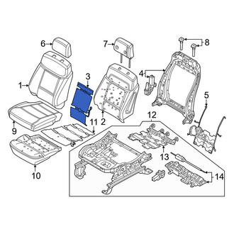 Ford OE - Front Left Upper Seat Heater Pad