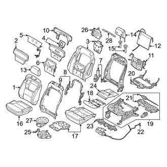 Ford OE - Seats & Tracks - Driver Seat Components (10-Way, Power Adjust)