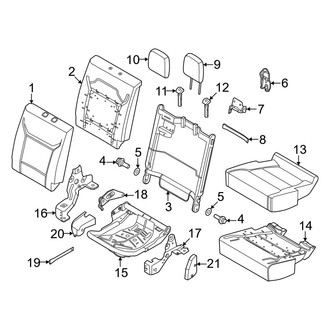 Ford OE - Seats & Tracks - Rear Seat Components (40%, Passenger Side), (SuperCab)
