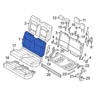 Ford OE - Front Left Seat Back Cushion Cover