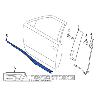 Ford OE - Rear Left Door Belt Molding
