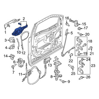 Ford OE - Front Left Exterior Door Handle Base