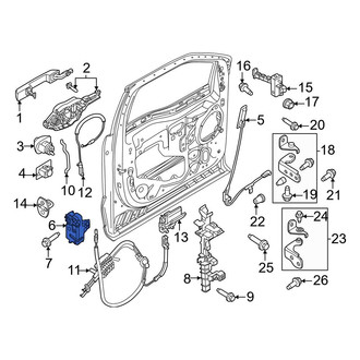 Ford OE - Front Right Door Latch Assembly