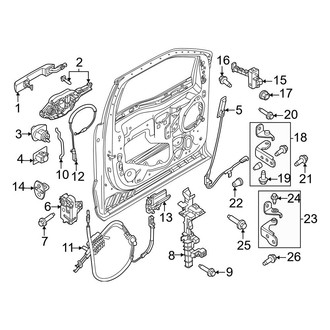 Ford OE - Front Door - Lock & Hardware (Regular Cab / SuperCab / Crew Cab)