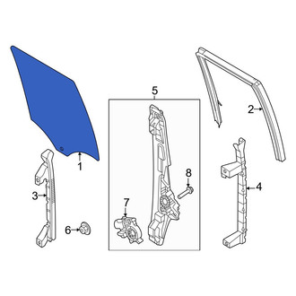 Ford OE - Front Right Door Glass