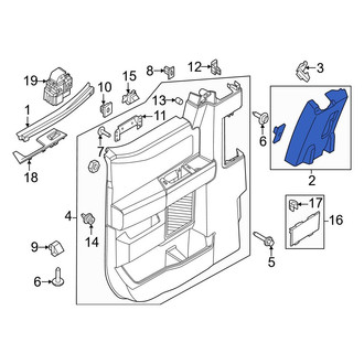 Ford OE - Front Left Door Window Molding