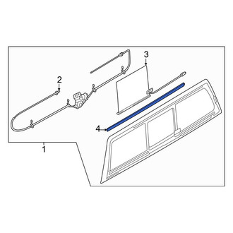 Ford OE - Rear Cab Sliding Glass Weatherstrip