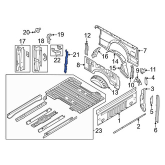 Ford OE - Right Truck Bed Panel Reinforcement Brace