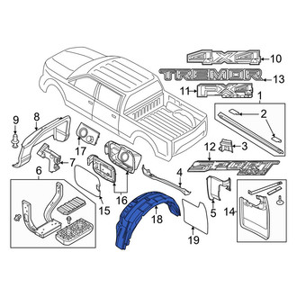 Ford OE - Rear Quarter Panel Splash Shield