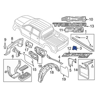 Ford OE - Rear Right Lower Truck Bed Molding
