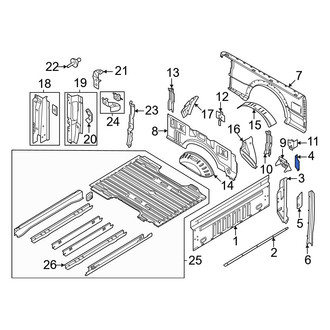 Ford OE - Right Upper Truck Bed Panel Reinforcement Bracket