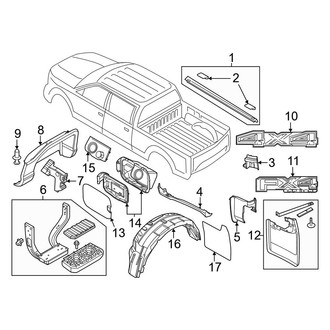 Ford OE - Pick Up Box - Exterior Trim (8' Box, Dual Rear Wheel), (Regular Cab / SuperCab / Crew Cab)
