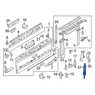 Ford OE - Rear Tailgate Lift Support