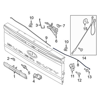 Ford OE - Rear Right Tailgate Latch Rod