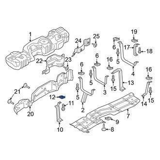 Ford OE - Left Fuel Tank Skid Plate Nut