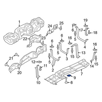 Ford OE - Fuel Tank Skid Plate Nut