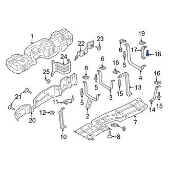 Ford OE - Rear Left Fuel Tank Strap Bolt
