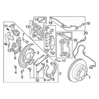 Ford OE - Rear Right Parking Brake Assembly