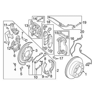 Ford OE - Rear Suspension - Brake Components (Regular Cab / SuperCab / Crew Cab)