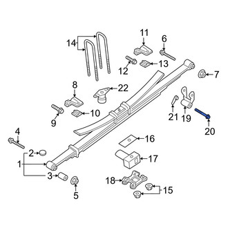 Ford OE - Rear Rearward Leaf Spring Bolt