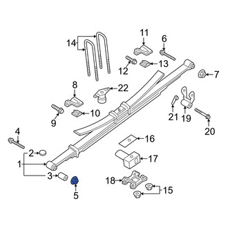 Ford OE - Front Leaf Spring Nut