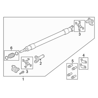 Ford OE - Rear Suspension - Drive Shaft (1-Piece Drive Shaft, With Shaft Slip Yoke), (Regular Cab / SuperCab / Crew Cab)