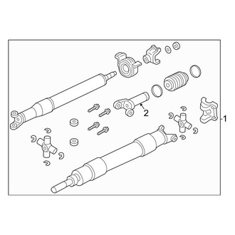 Ford OE - Rear Suspension - Drive Shaft (2-Piece Drive Shaft), (Regular Cab / SuperCab / Crew Cab 148.0" Wheelbase 4WD 6.7L / 7.3L)