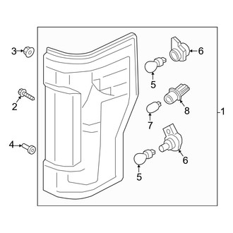 Ford OE - Rear Lamps - Tail Lamps (Halogen, W/O Blind Spot Monitor), (Regular Cab / SuperCab / Crew Cab)
