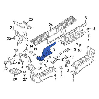 Ford OE - Rear Left Bumper Face Bar Reinforcement Beam
