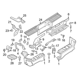 Ford OE - Rear Bumper - Bumper & Components (Regular Cab / SuperCab / Crew Cab)