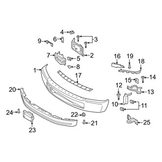 Ford OE - Front Bumper - Bumper & Components (Painted, W/O End Cap Molding), (Crew Cab)