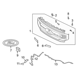 Ford OE - Grille & Components (XL Regular Cab / Crew Cab)