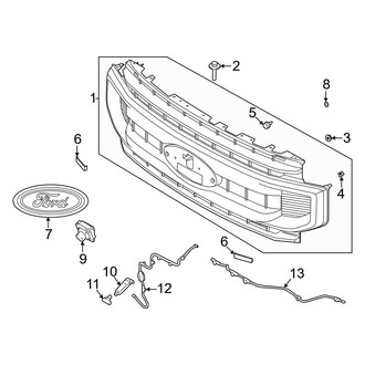 Ford OE - Grille & Components (Gray), (Regular Cab / Crew Cab)