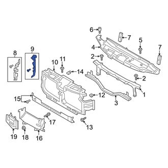 Ford OE - Front Left Inner Radiator Support Baffle