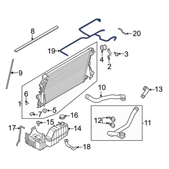 Ford OE - Upper Engine Coolant Overflow Hose