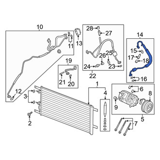 Ford OE - A/C Refrigerant Suction Hose