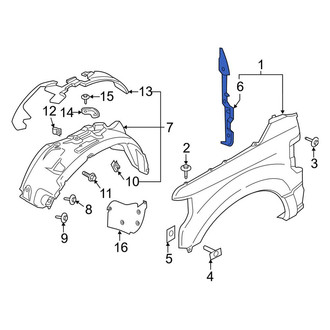 Ford OE - Front Left Fender Filler Panel