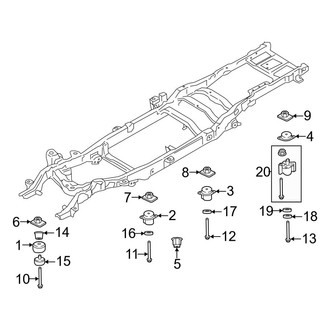Ford OE - Frame & Components (Body Mounting), (Crew Cab)