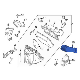 Ford OE - Rear Engine Air Intake Hose