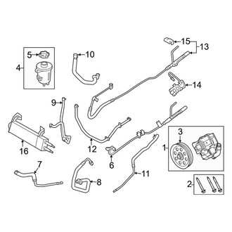 Ford OE - Steering Gear & Linkage - Pump & Hoses (Crew Cab)