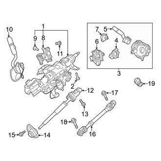 Ford OE - Steering Column Assembly (Power Adjust), (Crew Cab)