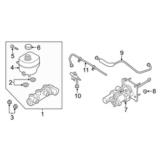 Ford OE - Cab - Components on Dash Panel (Regular Cab), (XL / XLT Regular Cab)