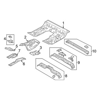 Ford OE - Cab - Floor (Regular Cab), (XL / XLT Regular Cab)